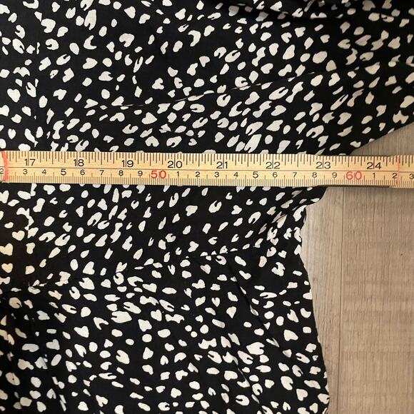 Umgee Animal Print Babydoll Top in Black and white high/lo size 1XL - Picture 9 of 11